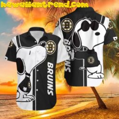 Boston Bruins Snoopy Lover 3D Printed Hawaiian Shirt