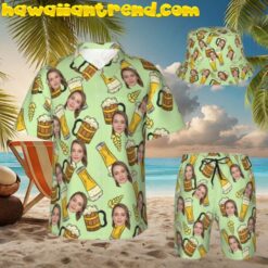 Custom Face Beer Hawaiian Shirt For Summer Vacation