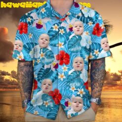 Custom Face Photo For Tropical Style Hawaiian Shirt
