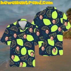 Custom Face Sour Lemon Aloha Beach Hawaiian Shirt