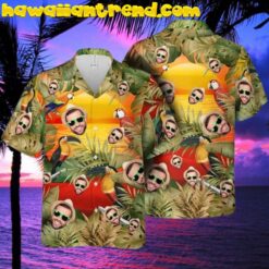 Custom Hawaiian Shirt with Face Beach On Sunset Aloha Shirt