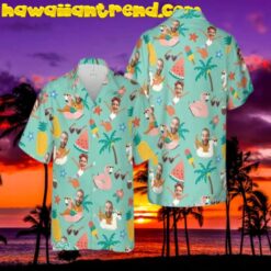 Custom Hawaiian Shirt With Face Summer Beach Hawaii Shirt For Couple