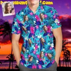 Custom Hawaiian Shirt With Face Tropical Summer Floral Aloha Shirt