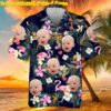 Custom Hawaiian Shirt With Face Tropical Summer Floral Aloha Shirt