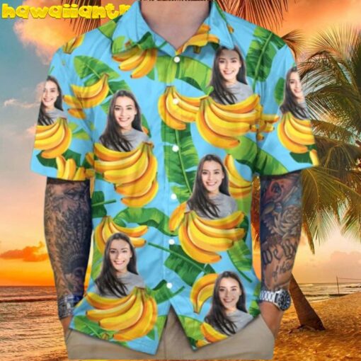 Funny Custom Hawaiian Shirt With Face And Banana