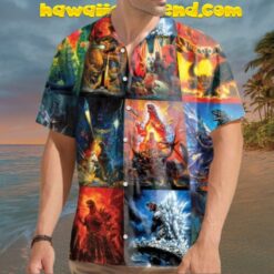 Godzilla Epic Scene Hawaiian Shirt
