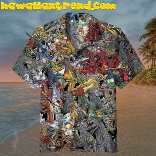 Godzilla Monsters Verse Unisex Hawaiian Shirt