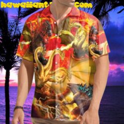 Godzilla vs Kingghidora Battle Hawaiian Shirt