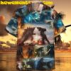Godzilla Surfing Funny Trending Hawaiian Shirt