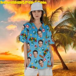 Personalized Face Super Daddio Hawaiian Shirt