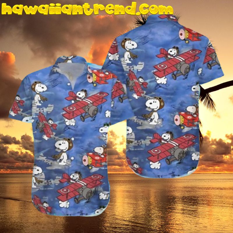 Snoopy and Friends Brown Hawaii Shirt