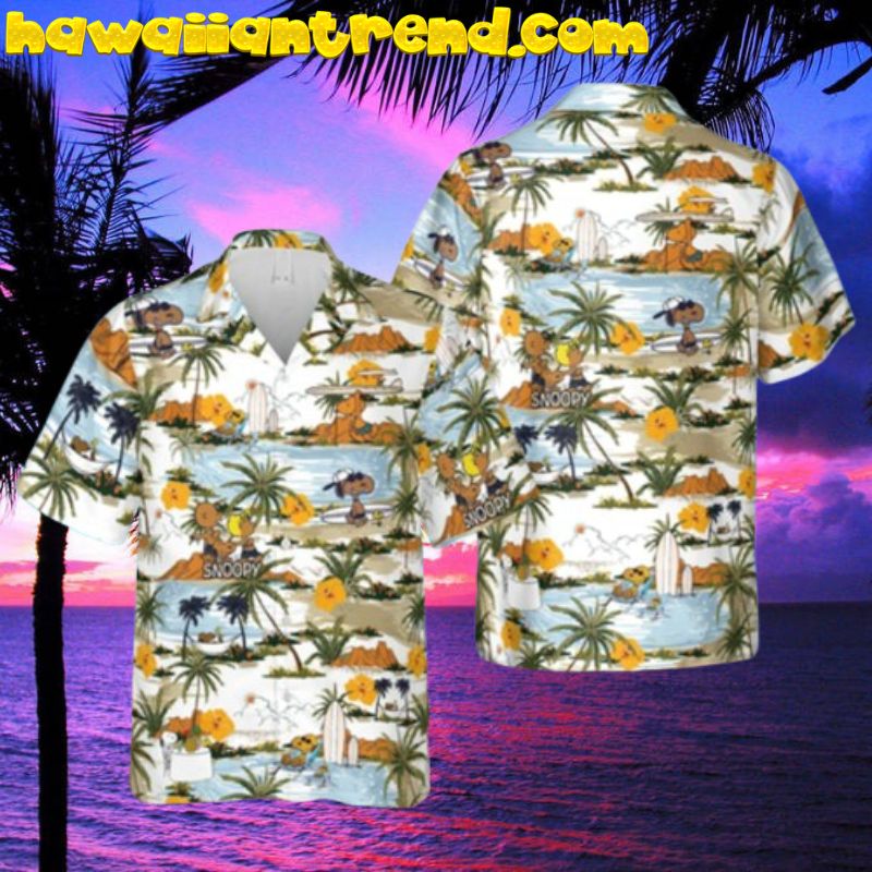 Snoopy and Friends Brown Hawaii Shirt