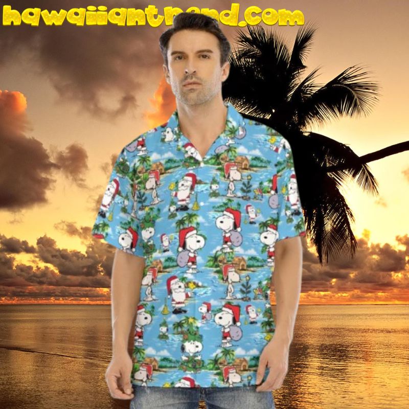 Snoopy Black Paw Hawaiian Shirt