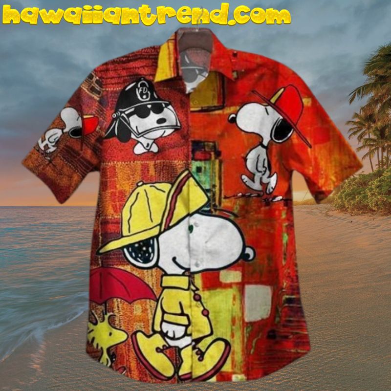 Snoopy Firefighter Vintage Hawaii Shirt