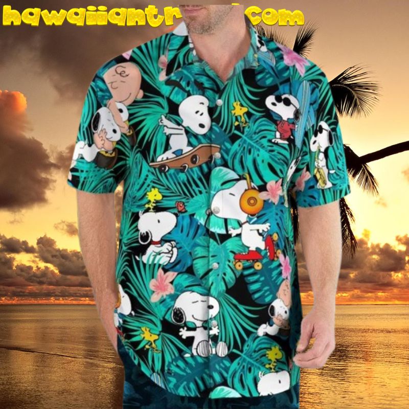 Snoopy Surl Wave Aloha Hawaiian Shirt