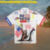 White Bigfoot Taco Seafood Short Sleeve Hawaiian Shirt