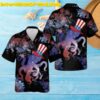 Alien Red Octopus Short Sleeve Hawaiian Shirt