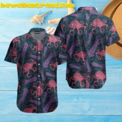 Amazing Octopus And Squid Pattern Aloha Hawaiian Shirt