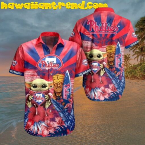 Baby Yoda Philadelphia Phillies Hawaiian Shirt