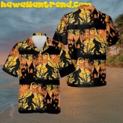Bigfoot at Mid night Halloween Hawaiian Shirt