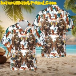Bigfoot Drink Beer Camping Life Hawaiian Shirt