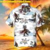 Alien Bigfoot Say Hi Hawaiian Shirt