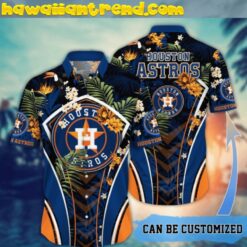 Customized Houston Astros MLB Flower Summer Tropical Hawaiian Shirt