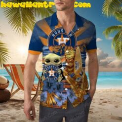 Houston Astros Baby Yoda Tiki Mask Hawaiian Shirt