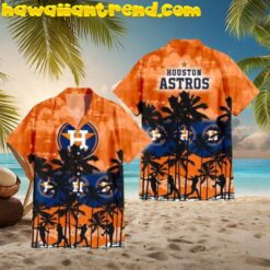 Houston Astros MLB Team On The Beach Aloha Sunset Hawaiian Shirt