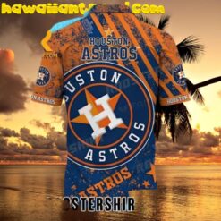 Houston Astros Paint Splatter Effect Summer Hawaiian Shirt
