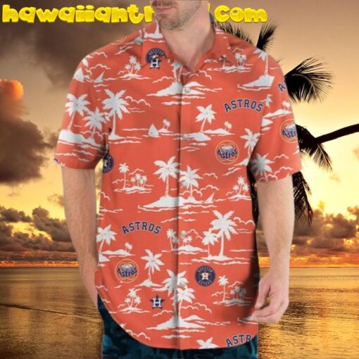 Houston Astros Palm Tree Hawaiian Shirt Beach Shorts