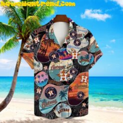 Houston Astros Retro Summer Pattern Hawaiian Shirt