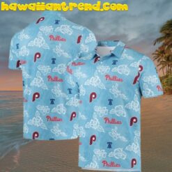 Light Blue Version Philadelphia Phillies Logo Hawaiian Shirt