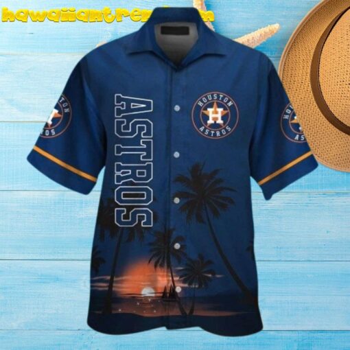 MLB Houston Astros Ocean Sunset View Aloha Hawaiian Shirt