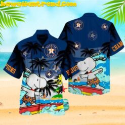 MLB Houston Astros Snoopy Surf Wave Hawaiian Shirt