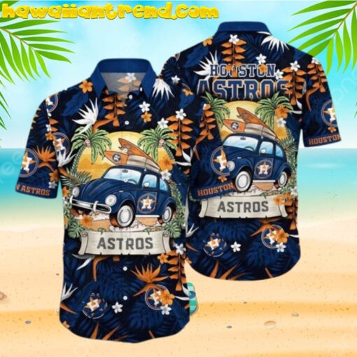 MLB Houston Astros Summer Heatwave Super Car Hawaiian Shirt