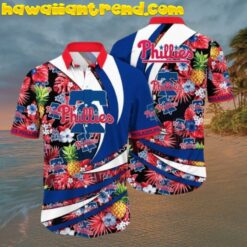 MLB Philadelphia Phillies Flower Pine Apple Bloom In Glory Hawaiian Shirt