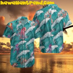 Octopus Sea Waves Surfing Hawaiian Shirt