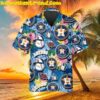 Tropical Fruit Flower Leaf Houston Astros Hawaiian Shirt
