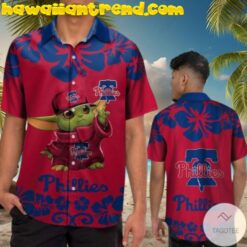 Philadelphia Phillies And Baby Yoda Member Hawaiian Shirt