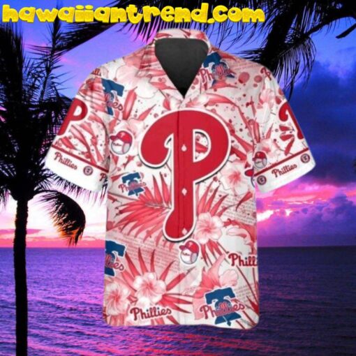 Philadelphia Phillies Big Logo Summer Floral Trending Aloha Hawaiian Shirt