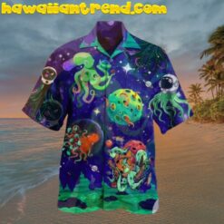 Space Adventures Of Astronaut Octopus Hawaiian Shirt