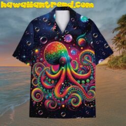 Trippy Colorful Octopus Trending Aloha Hawaiian Shirt