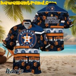 Vintage MLB Houston Astros Tropical Flower Hawaiian Shirt