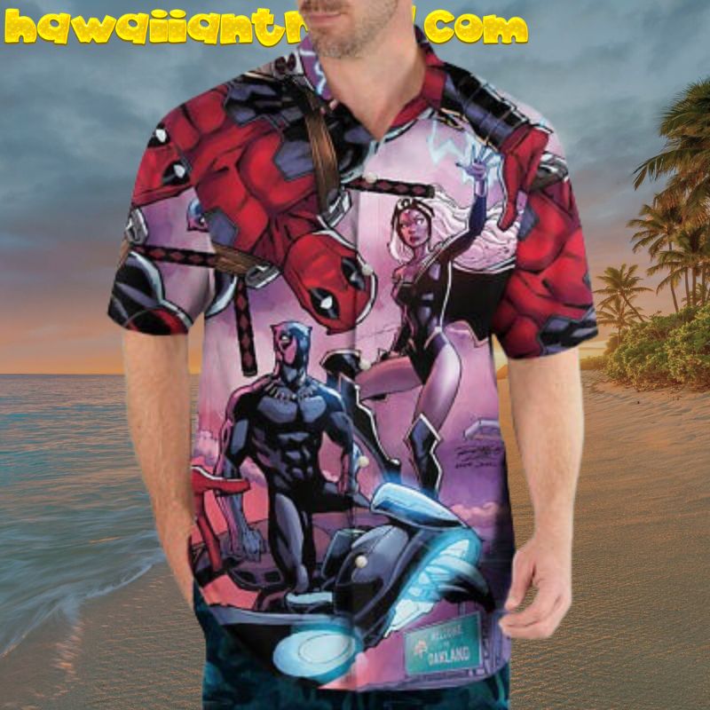 Deadpool And Superhero Marvel Comics Hawaiian Shirt