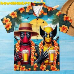 Deadpool And Wolverine Beer Funny Hawaiian Shirt