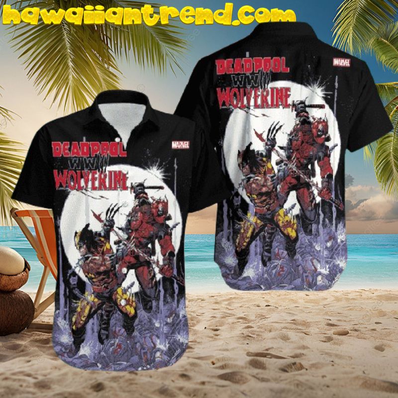Deadpool And Wolverine World War III Hawaiian Shirt