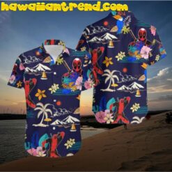 Deadpool On Tropical Island Summer Aloha Hawaiian Shirt