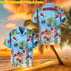 Deadpool Summer Beach Palm Island Aloha Hawaiian Shirt