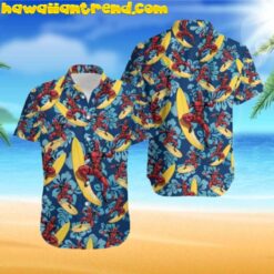 Deadpool Surfing Summer Beach Floral Hawaiian Shirt